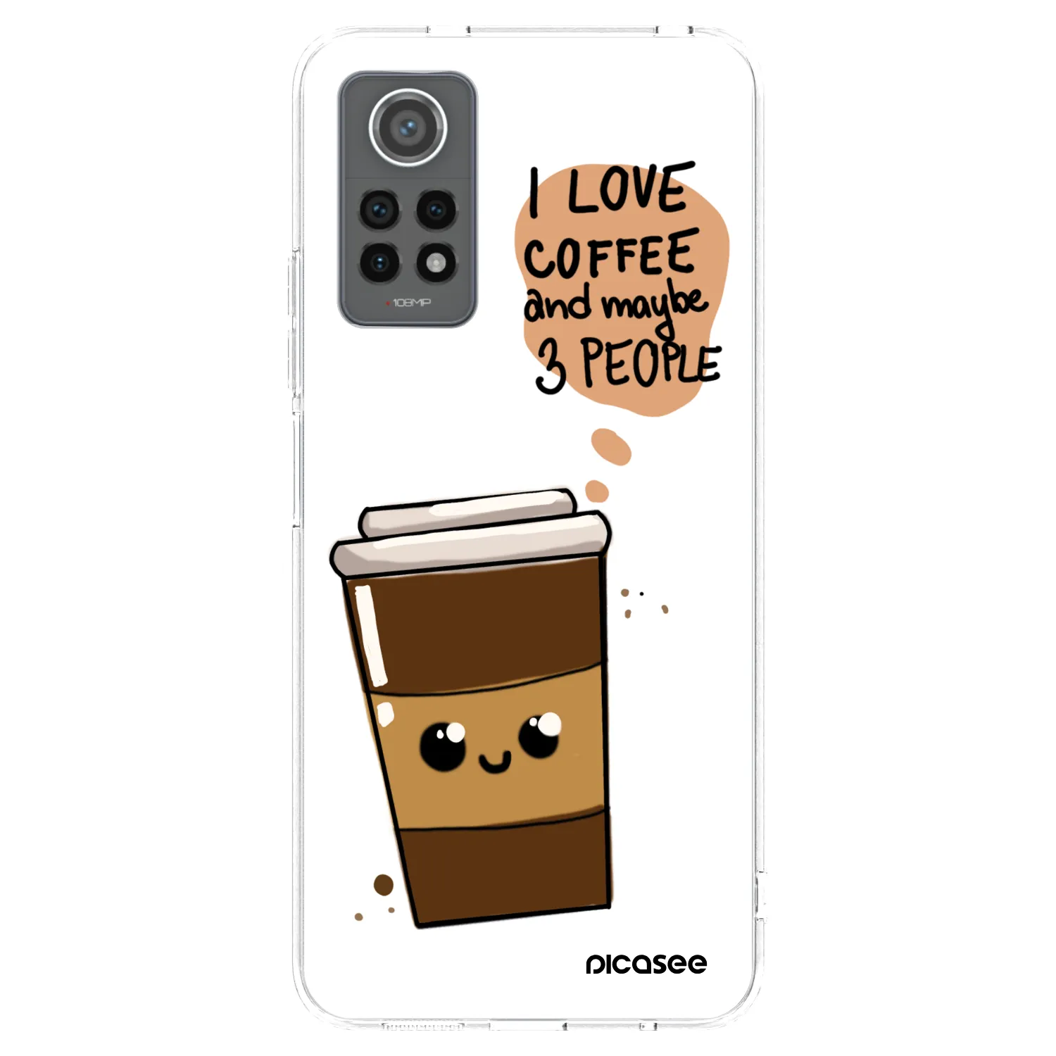 Picasee silikonski prozorni ovitek za Xiaomi Redmi Note 12 Pro 4G - Cute coffee