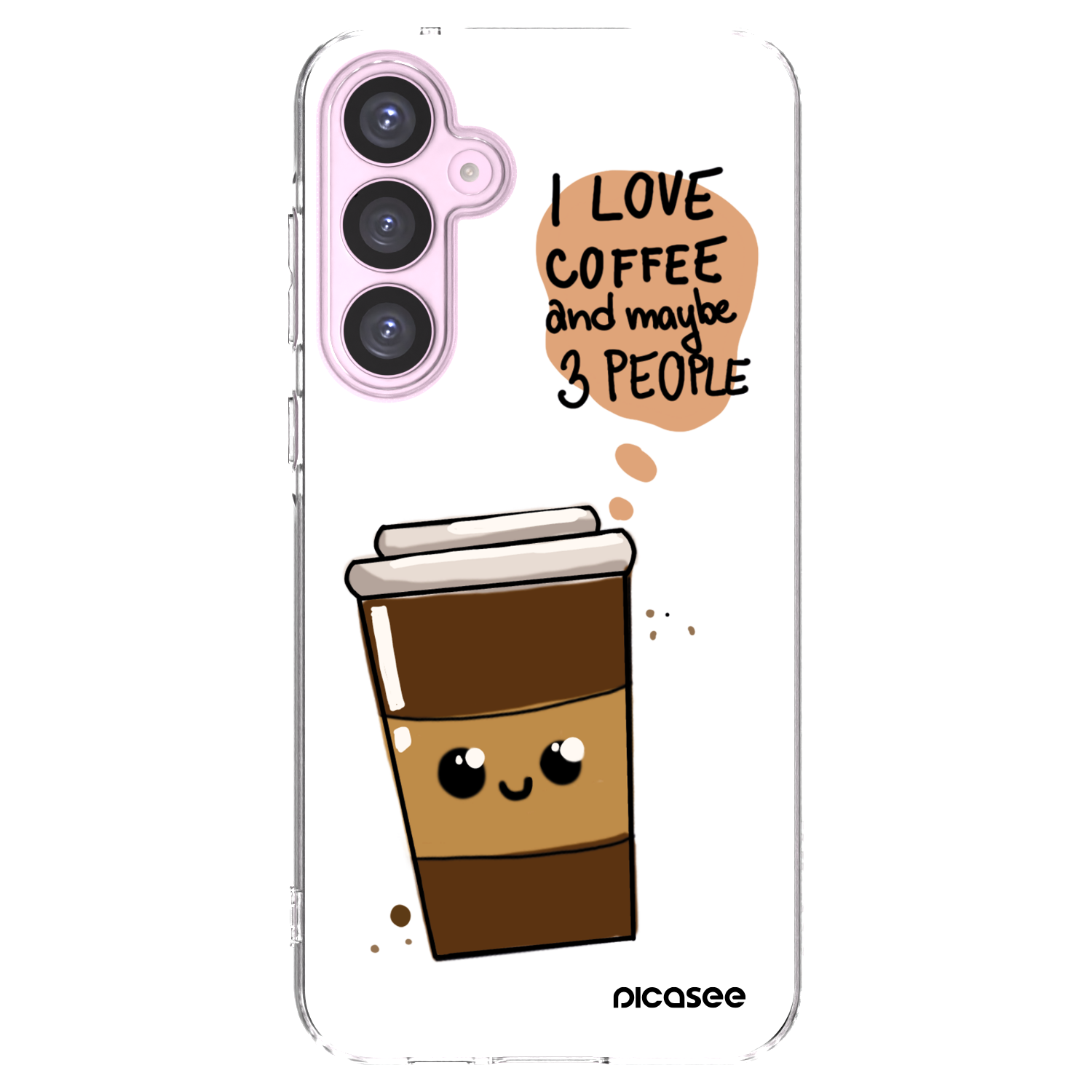 Picasee silikonski prozorni ovitek za Samsung Galaxy A55 5G A556B - Cute coffee