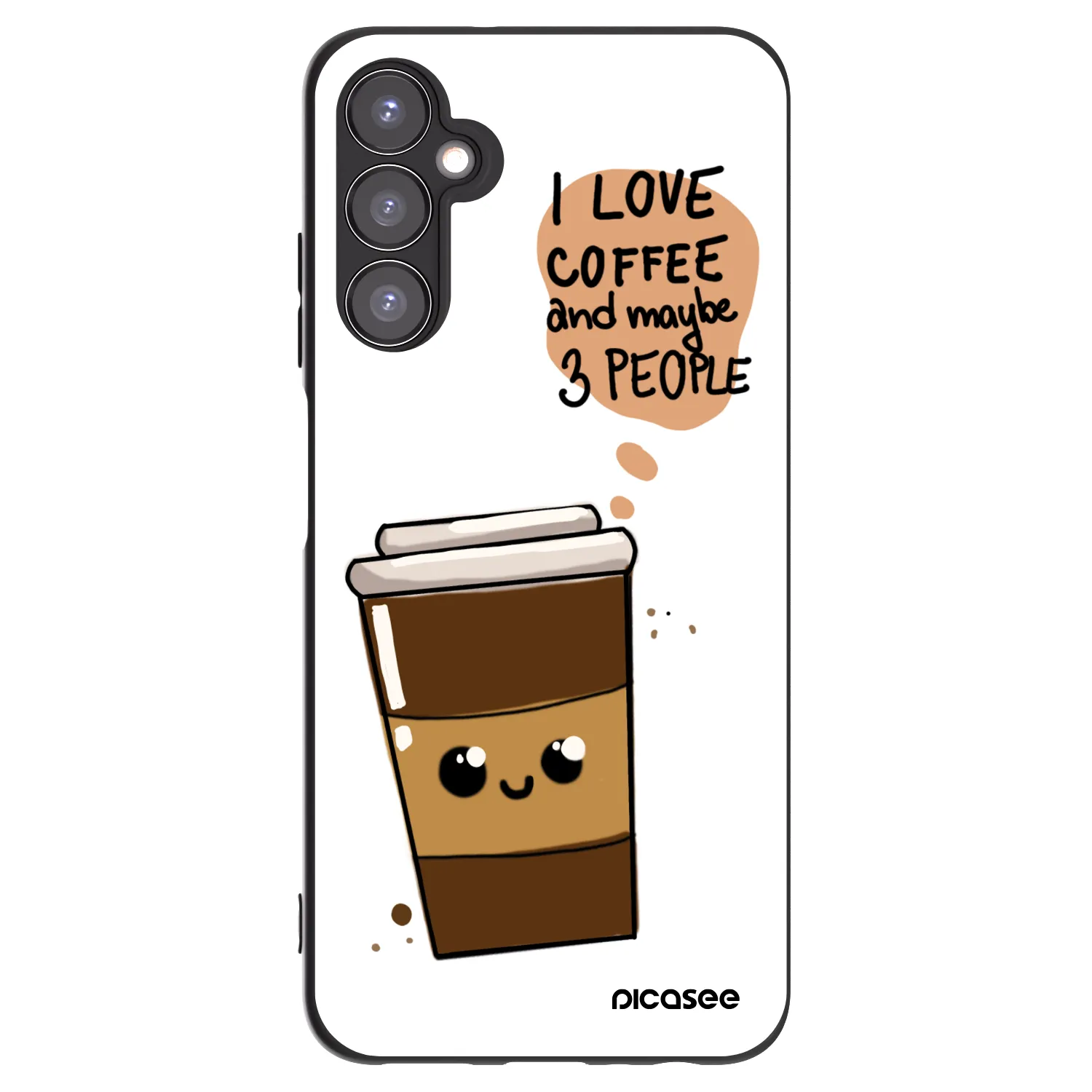 Picasee silikonski črni ovitek za Samsung Galaxy A05s A057G - Cute coffee