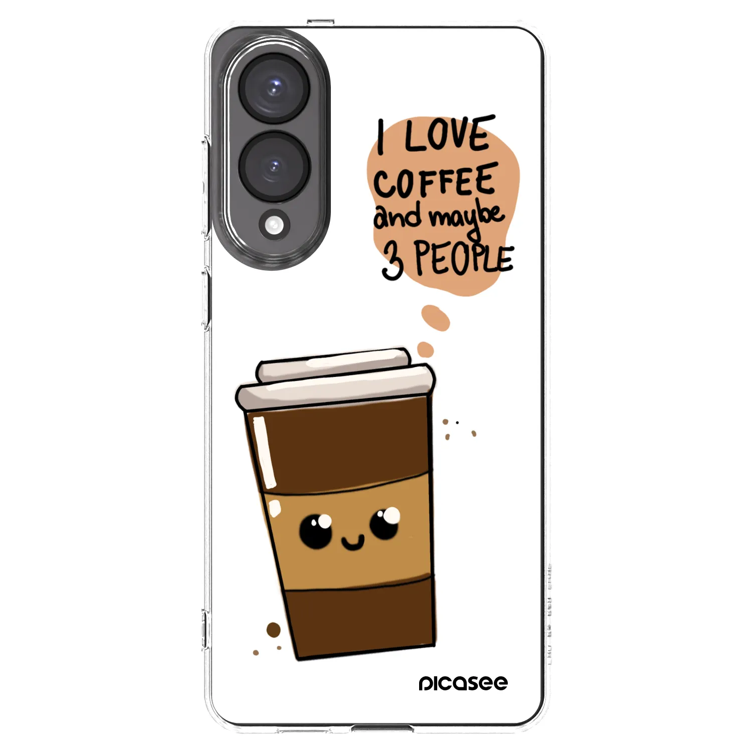 Picasee silikonski prozorni ovitek za Samsung Galaxy S25 Edge 5G - Cute coffee