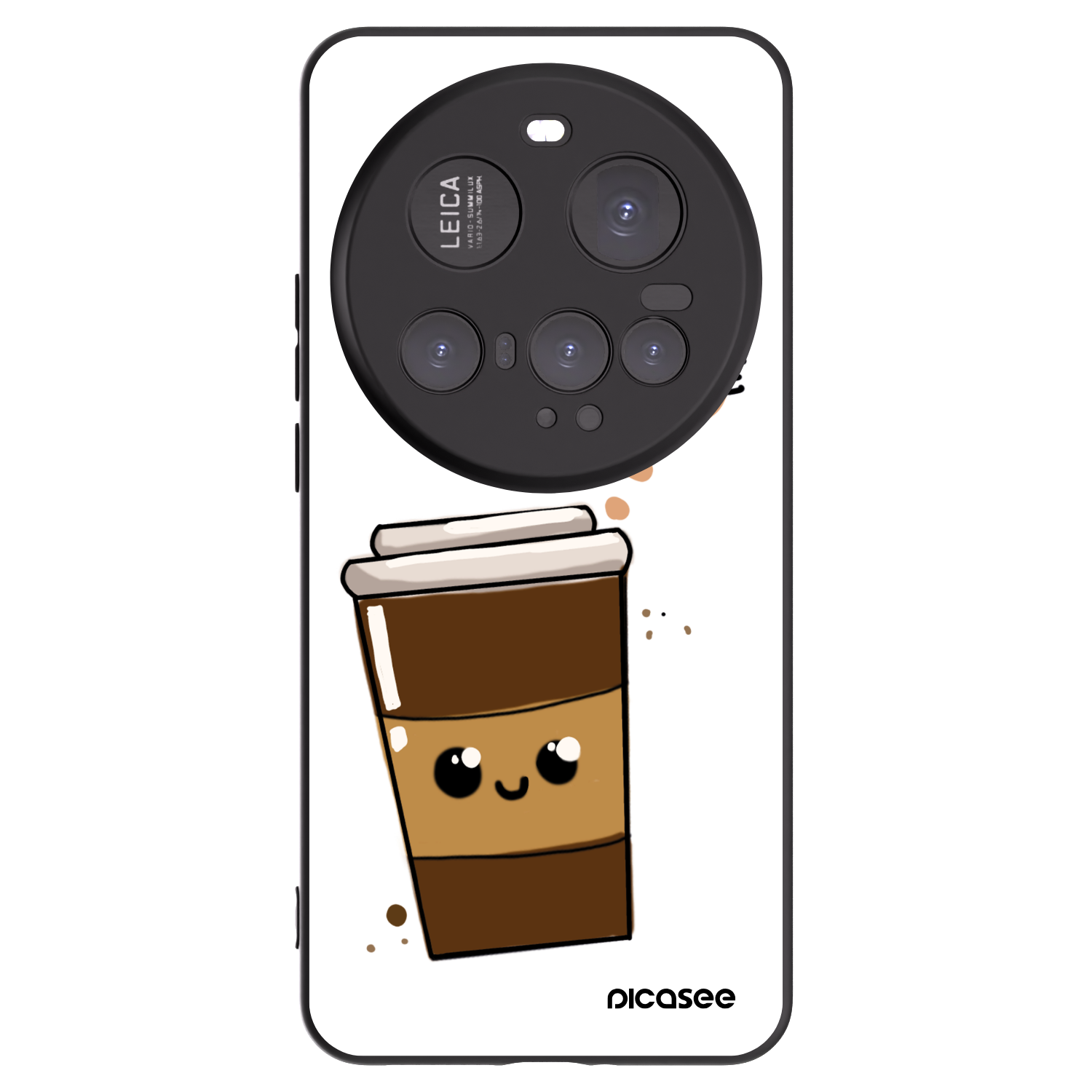 Picasee silikonski črni ovitek za Xiaomi 15 Ultra - Cute coffee