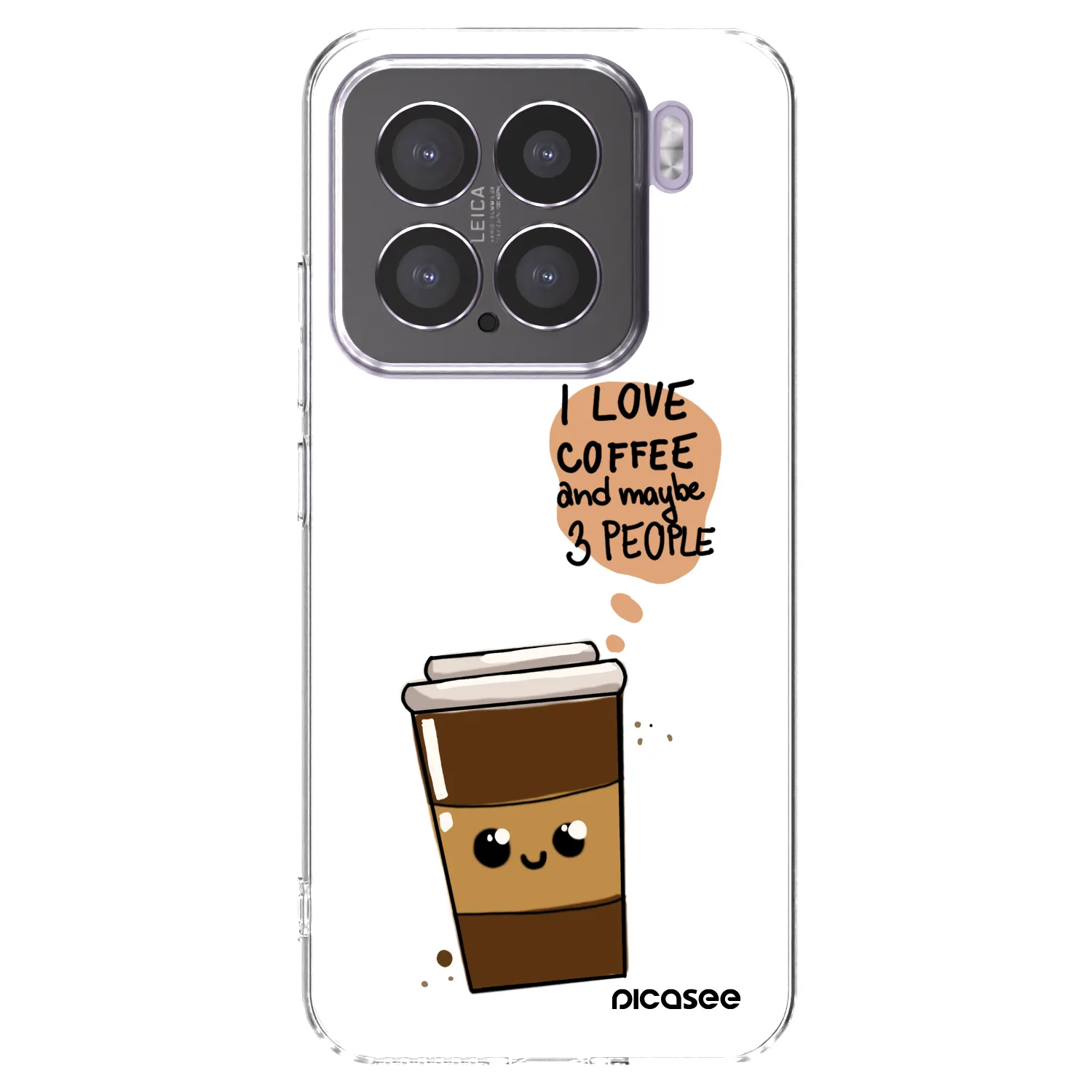 Picasee silikonski prozorni ovitek za Xiaomi 15 - Cute coffee