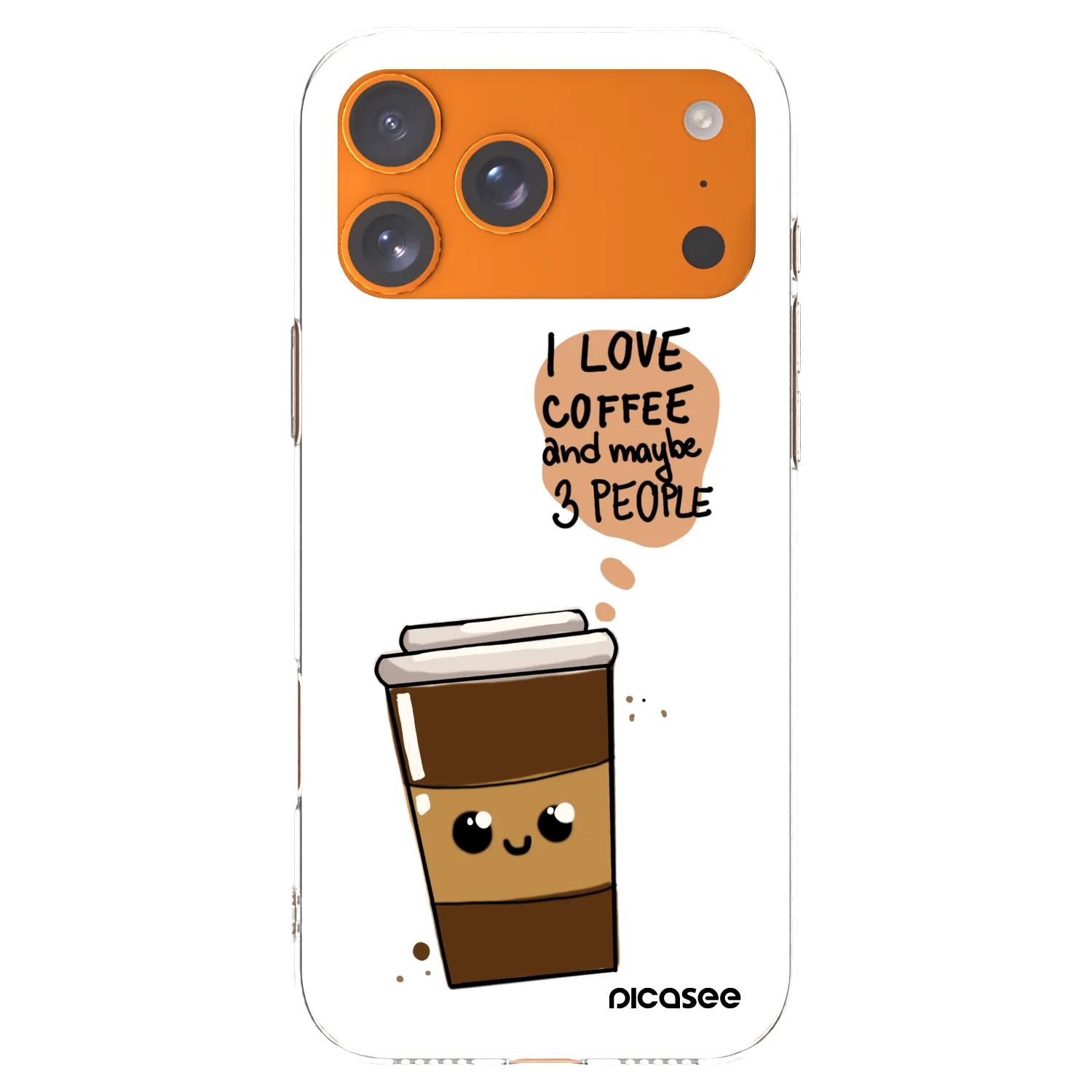 Picasee silikonski prozorni ovitek za Apple iPhone 17 Pro Max - Cute coffee