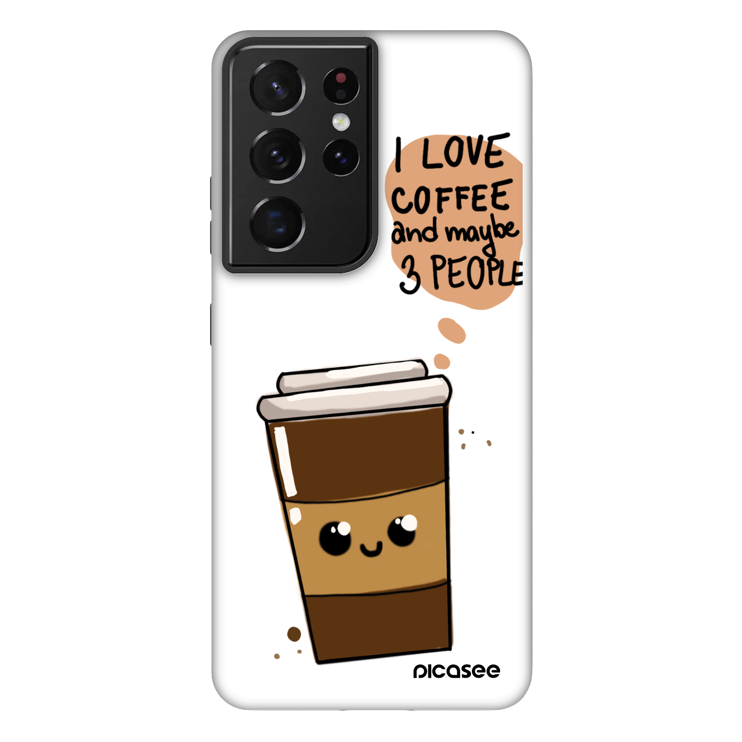 Picasee Fashion Case za Samsung Galaxy S21 Ultra 5G G998B - Cute coffee