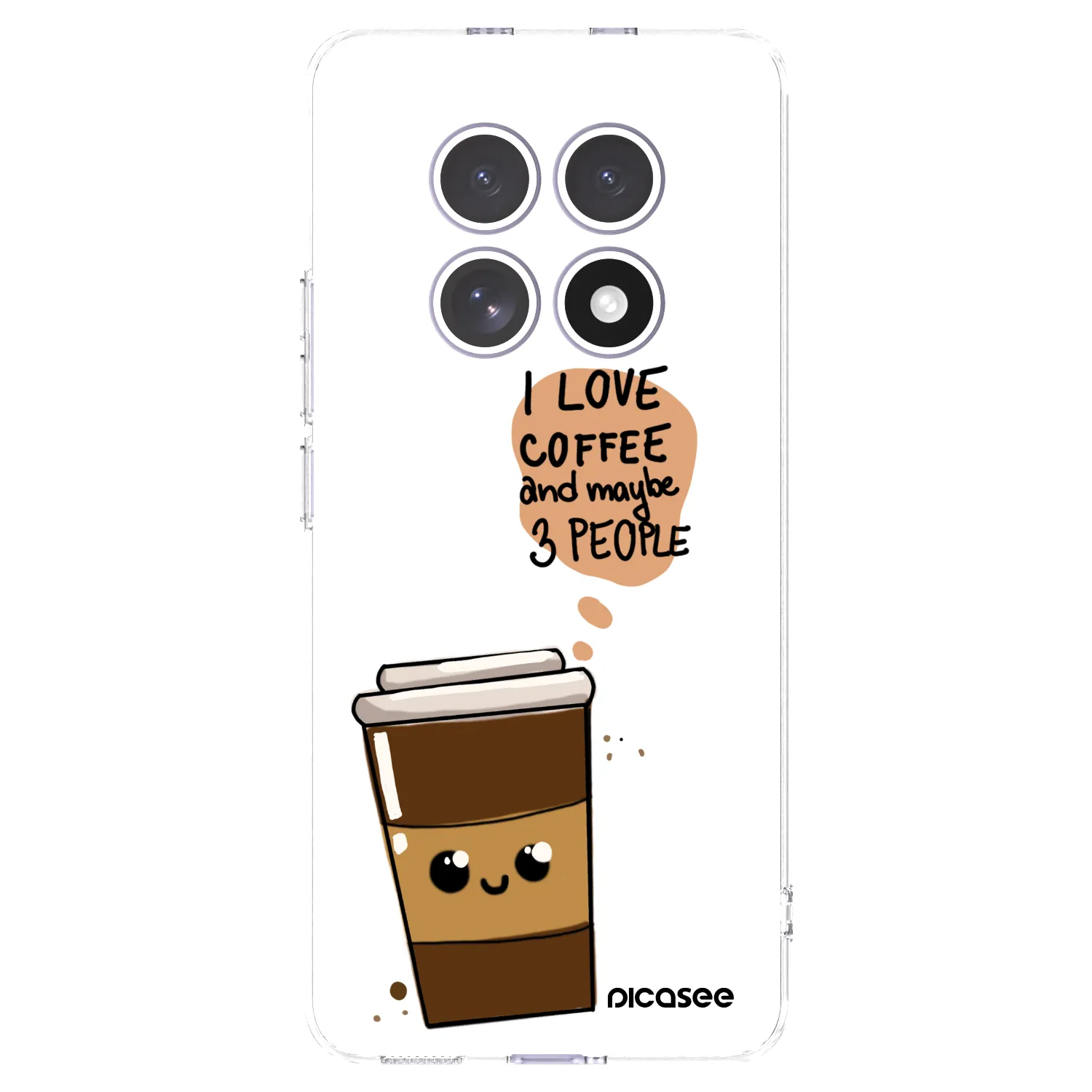 Picasee silikonski prozorni ovitek za Xiaomi Redmi Note 15 - Cute coffee