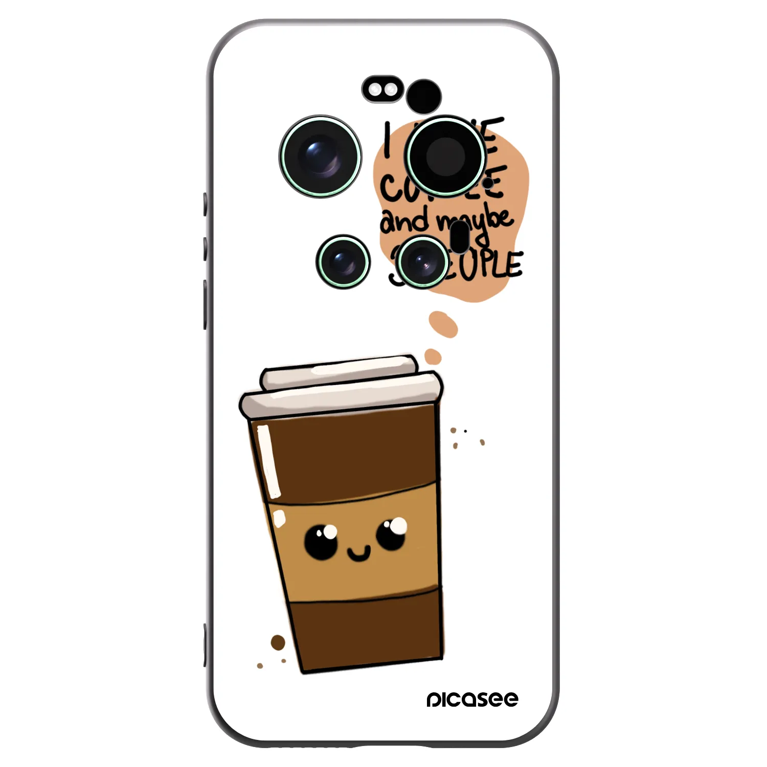 Picasee silikonski črni ovitek za Xiaomi 17 Ultra - Cute coffee