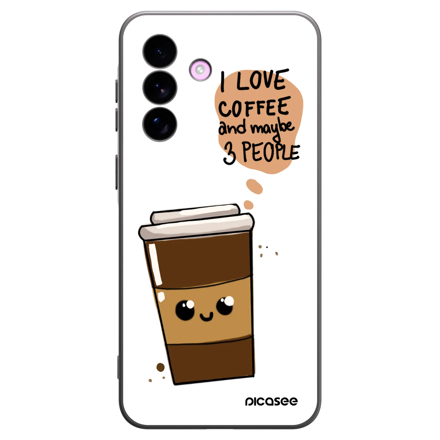 Picasee silikonski črni ovitek za Samsung Galaxy A57 5G - Cute coffee