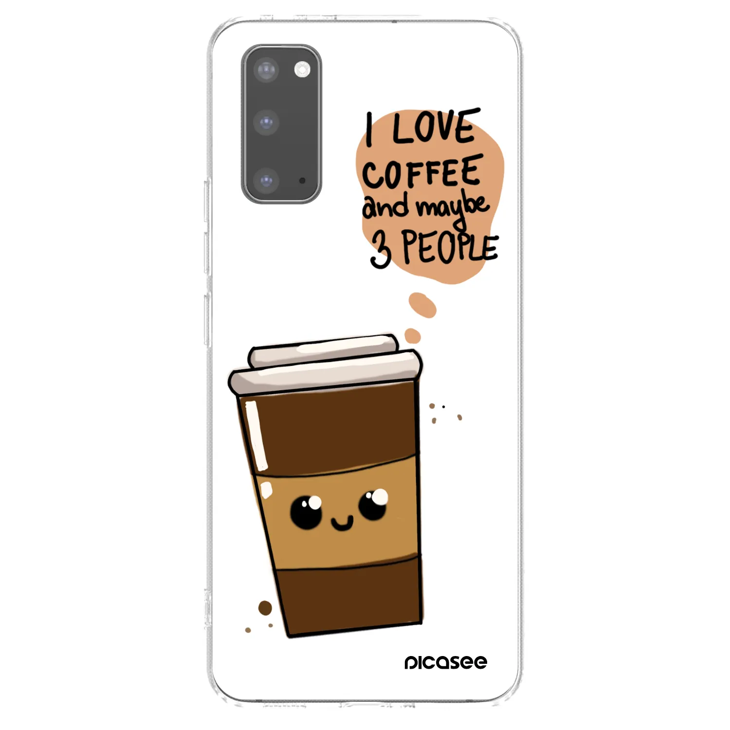 Picasee silikonski prozorni ovitek za Samsung Galaxy S20 G980F - Cute coffee