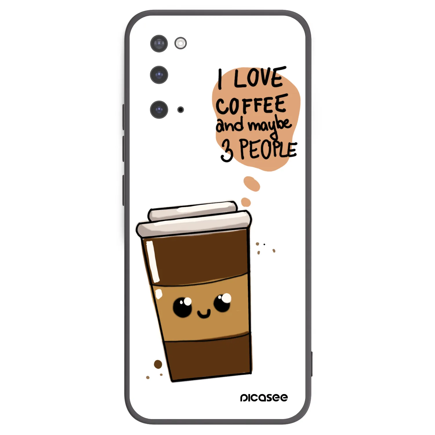 Picasee silikonski črni ovitek za Samsung Galaxy S20 G980F - Cute coffee
