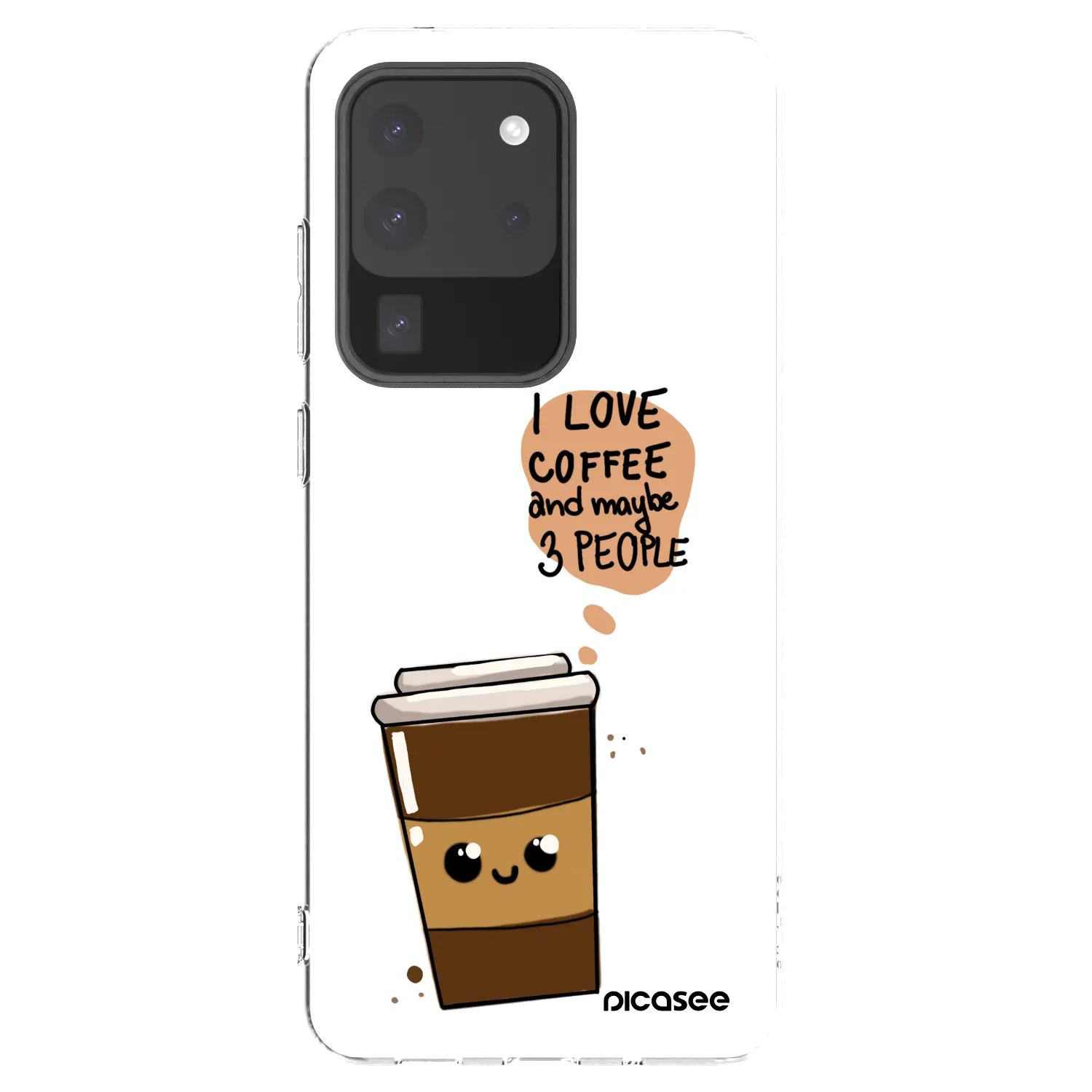 Picasee silikonski prozorni ovitek za Samsung Galaxy S20 Ultra 5G G988F - Cute coffee
