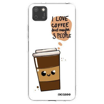 Picasee silikonski prozorni ovitek za Huawei Y5P - Cute coffee