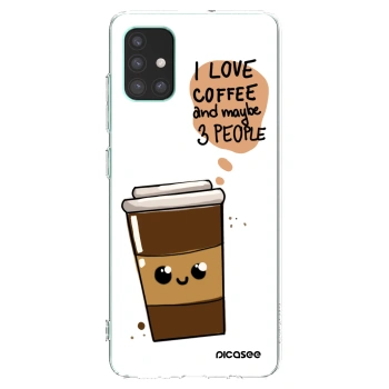 Picasee silikonski prozorni ovitek za Samsung Galaxy M51 M515F - Cute coffee