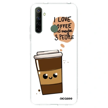 Picasee silikonski prozorni ovitek za Realme 6i - Cute coffee