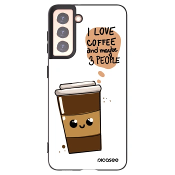 Picasee silikonski črni ovitek za Samsung Galaxy S21 5G G991B - Cute coffee