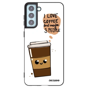 Picasee silikonski črni ovitek za Samsung Galaxy S21+ 5G G996F - Cute coffee