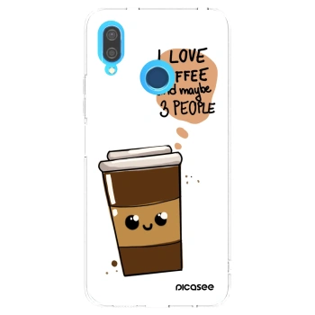 Picasee silikonski prozorni ovitek za Huawei P20 Lite - Cute coffee