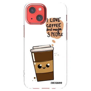 Picasee silikonski prozorni ovitek za Apple iPhone 13 mini - Cute coffee