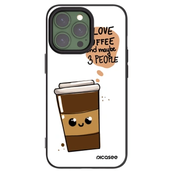 Picasee silikonski črni ovitek za Apple iPhone 13 Pro - Cute coffee