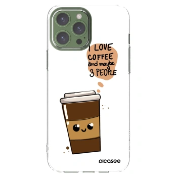 Picasee silikonski prozorni ovitek za Apple iPhone 13 Pro Max - Cute coffee