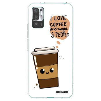 Picasee silikonski prozorni ovitek za Xiaomi Redmi Note 10 5G - Cute coffee