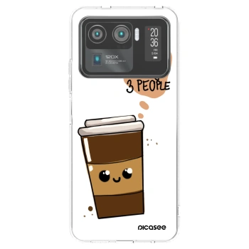 Picasee silikonski prozorni ovitek za Xiaomi Mi 11 Ultra - Cute coffee
