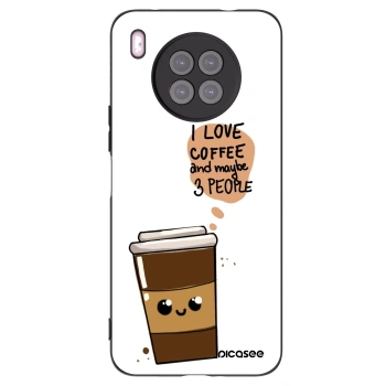 Picasee silikonski črni ovitek za Huawei Nova 8i - Cute coffee