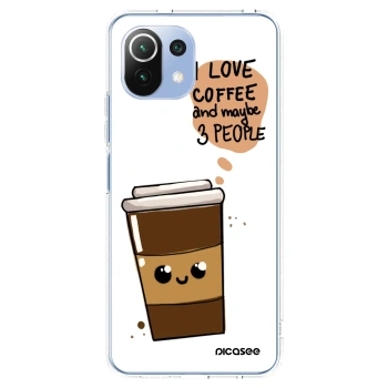 Picasee silikonski prozorni ovitek za Xiaomi 11 Lite 5G NE - Cute coffee
