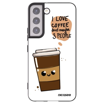 Picasee silikonski črni ovitek za Samsung Galaxy S22 5G - Cute coffee