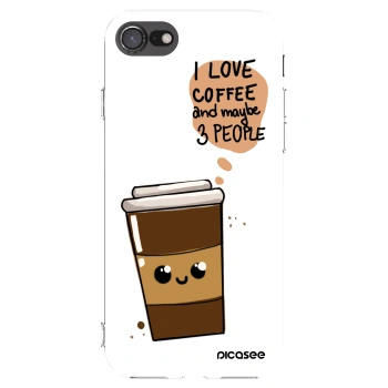 Picasee silikonski prozorni ovitek za Apple iPhone SE 2022 - Cute coffee