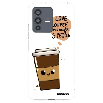 Picasee silikonski prozorni ovitek za Vivo V23 5G - Cute coffee