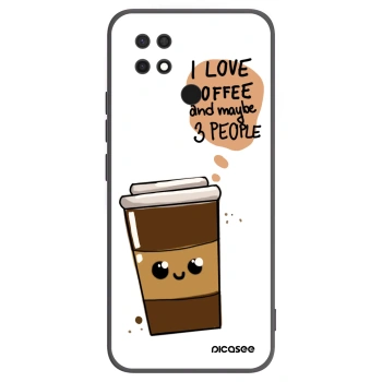 Picasee silikonski črni ovitek za Xiaomi Redmi 10C - Cute coffee