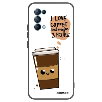 Picasee silikonski črni ovitek za OPPO Reno 5 5G - Cute coffee