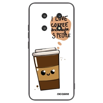 Picasee silikonski črni ovitek za Honor Magic4 Lite 5G - Cute coffee