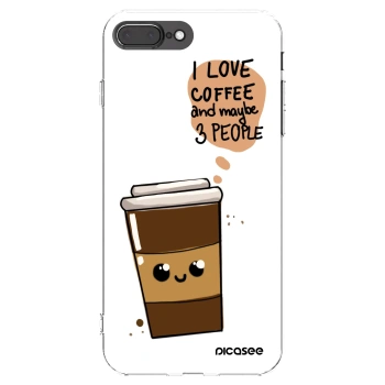 Picasee silikonski prozorni ovitek za Apple iPhone 8 Plus - Cute coffee