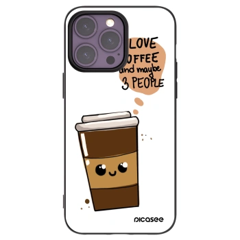Picasee silikonski črni ovitek za Apple iPhone 14 Pro Max - Cute coffee