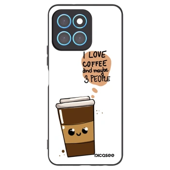 Picasee silikonski črni ovitek za Honor X8 5G - Cute coffee