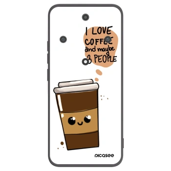 Picasee silikonski črni ovitek za Honor Magic5 Lite 5G - Cute coffee