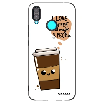 Picasee silikonski črni ovitek za Huawei Nova 3 - Cute coffee