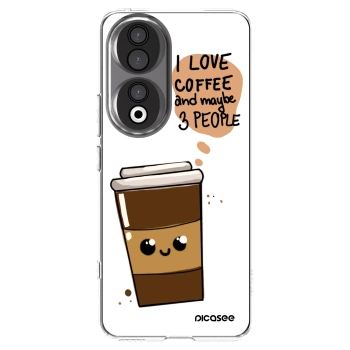 Picasee silikonski prozorni ovitek za Honor 90 5G - Cute coffee