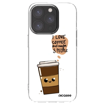 Picasee silikonski prozorni ovitek za Apple iPhone 15 Pro - Cute coffee