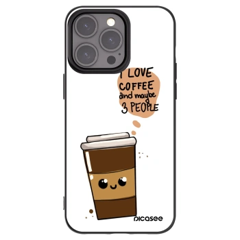 Picasee silikonski črni ovitek za Apple iPhone 15 Pro Max - Cute coffee