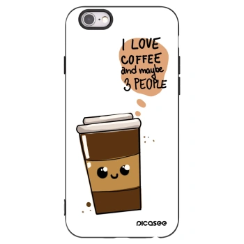Picasee silikonski črni ovitek za Apple iPhone 6/6S - Cute coffee