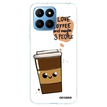 Picasee silikonski prozorni ovitek za Honor 70 Lite - Cute coffee