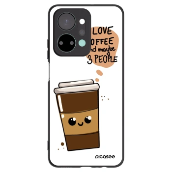 Picasee silikonski črni ovitek za Honor X7a - Cute coffee