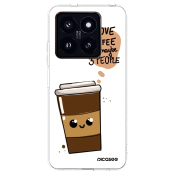 Picasee silikonski prozorni ovitek za Xiaomi 14 Pro - Cute coffee