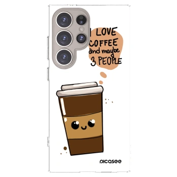 Picasee silikonski prozorni ovitek za Samsung Galaxy S24 Ultra S928B 5G - Cute coffee
