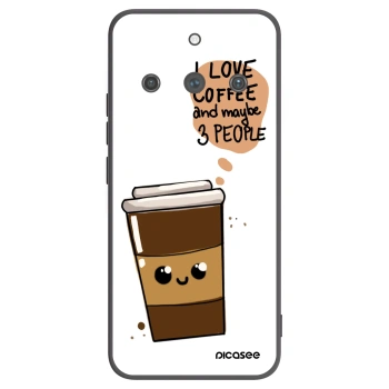 Picasee silikonski črni ovitek za Realme 11 Pro+ - Cute coffee
