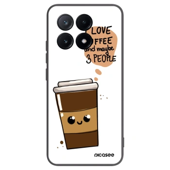 Picasee silikonski črni ovitek za Xiaomi Poco X6 Pro - Cute coffee