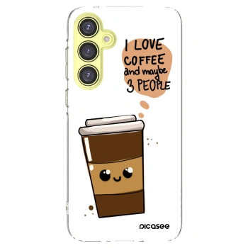 Picasee silikonski prozorni ovitek za Samsung Galaxy A35 5G A356B - Cute coffee