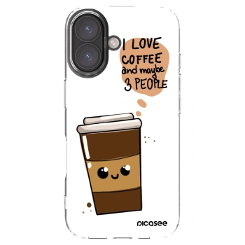 Picasee silikonski prozorni ovitek za Apple iPhone 16 - Cute coffee